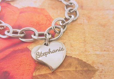 Stalen armband met hart Stalen armband met hart