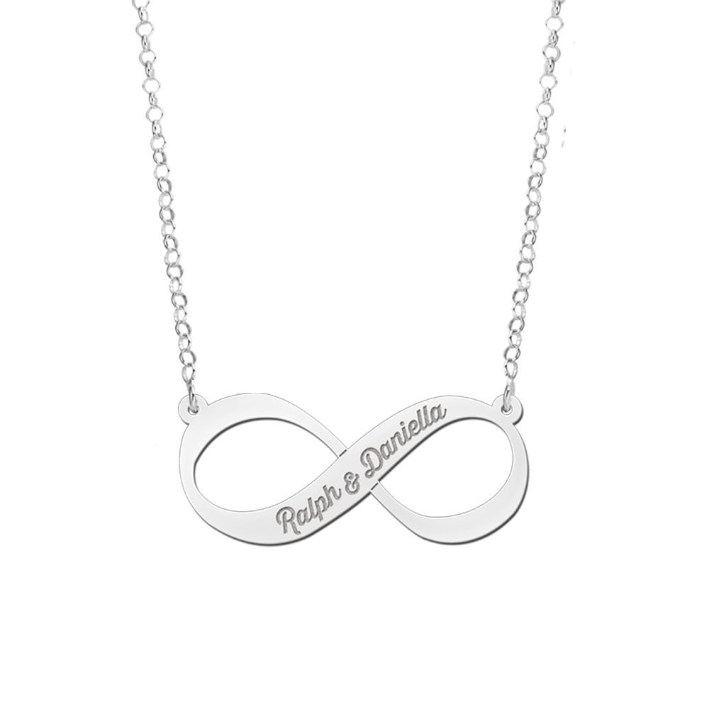 infinity ketting charme ketting Sieraden Kettingen Bedelkettingen Sierlijke Infinity Ketting Kleine Sterling Zilveren Ketting met sterling zilveren Infinity connector 