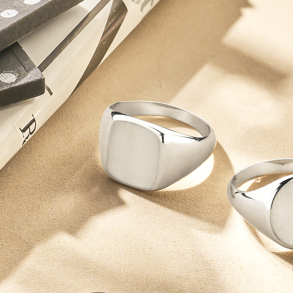 925 sterling zilveren zegelring met monogram gravure