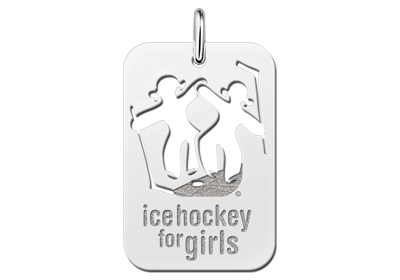 Zilveren Clubhanger - Girls only icehockey