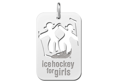 Zilveren Clubhanger - Girls only icehockey Zilveren Clubhanger - Girls only icehockey