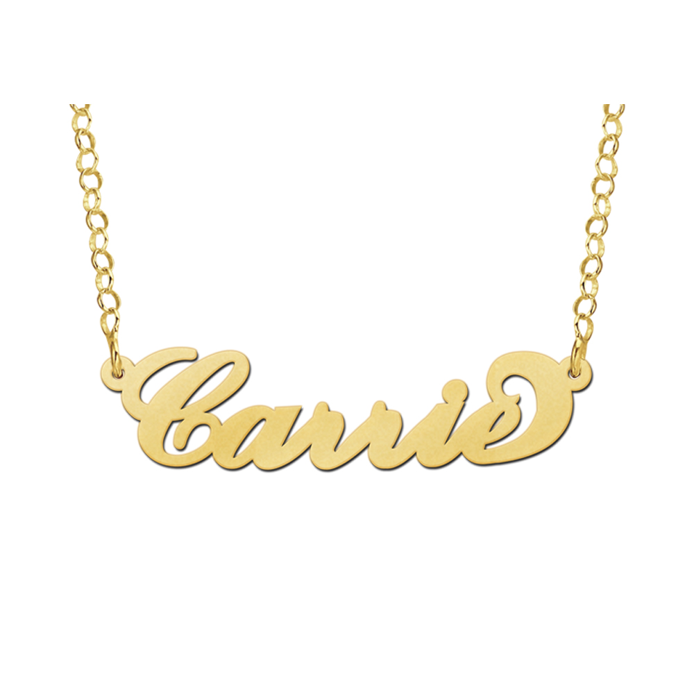 Gouden Naamketting Carrie style Gouden Naamketting Carrie style