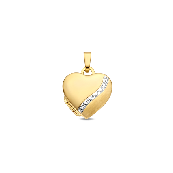 Gouden hart Medaillon met versiering en namen