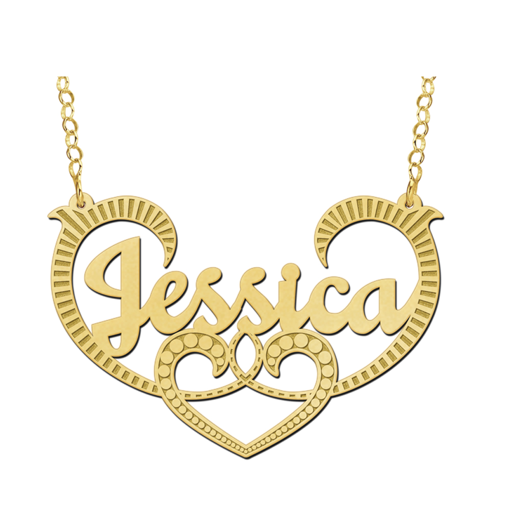 Gouden naamketting model Jessica Gouden naamketting model Jessica