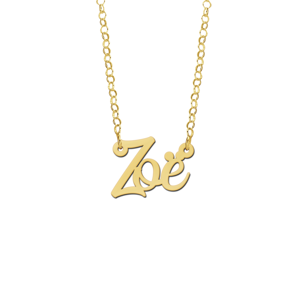 Gouden naamketting Zoë